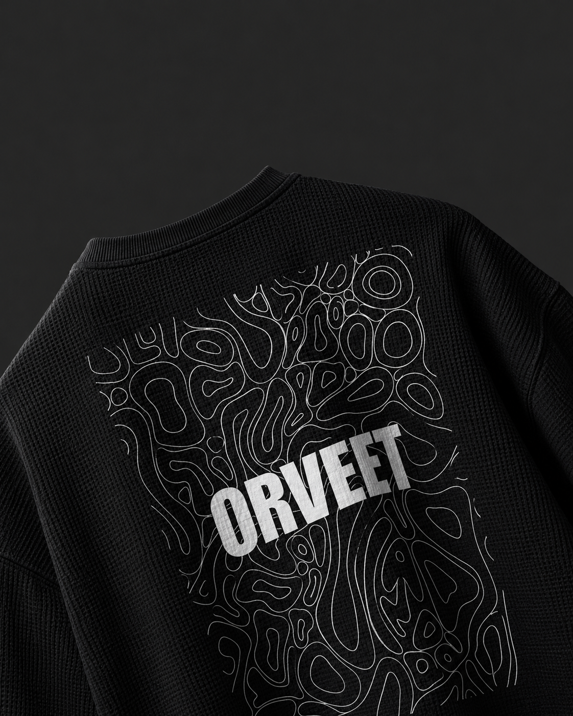 Waffle Knit Oversized Full-Sleeve