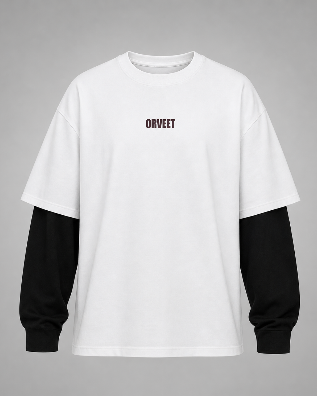 Black With White Sleeve Oversized Tee