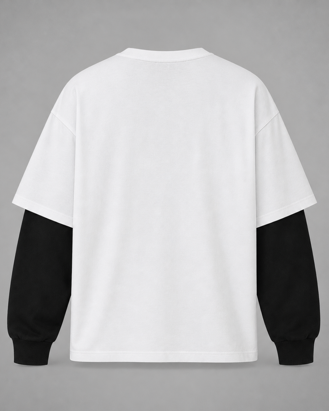 Black With White Sleeve Oversized Tee