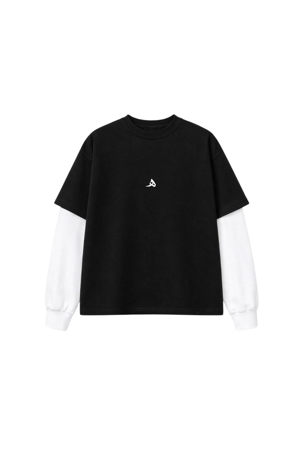 Black With White Sleeve Oversized Tee