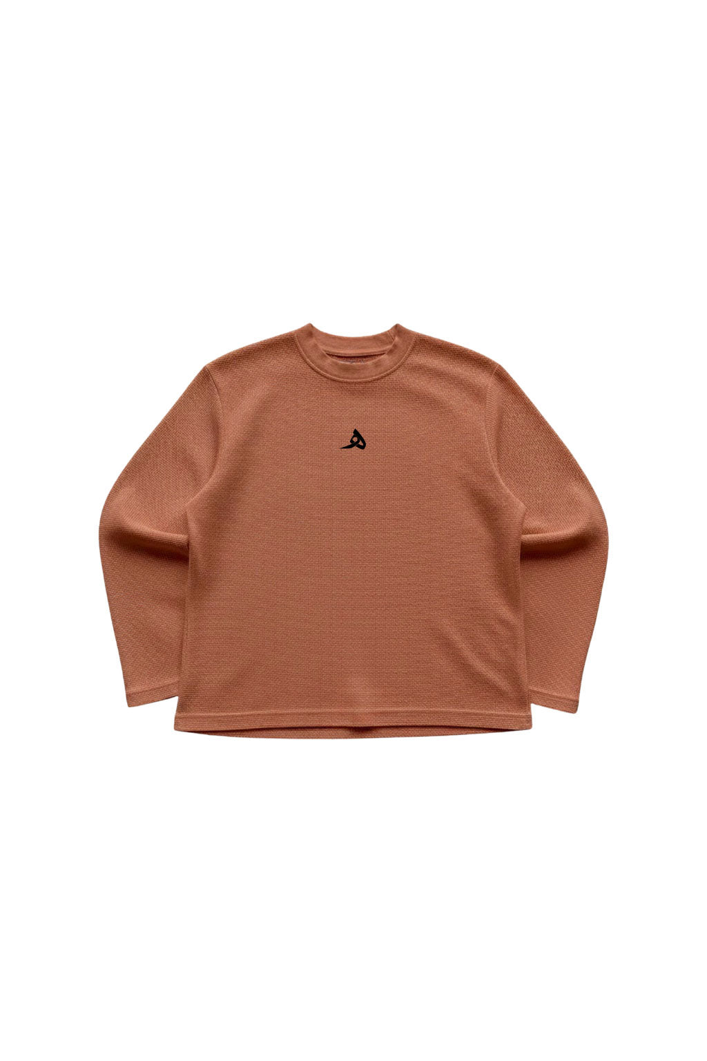 Brown Waffle Knit Oversized T-Shirt