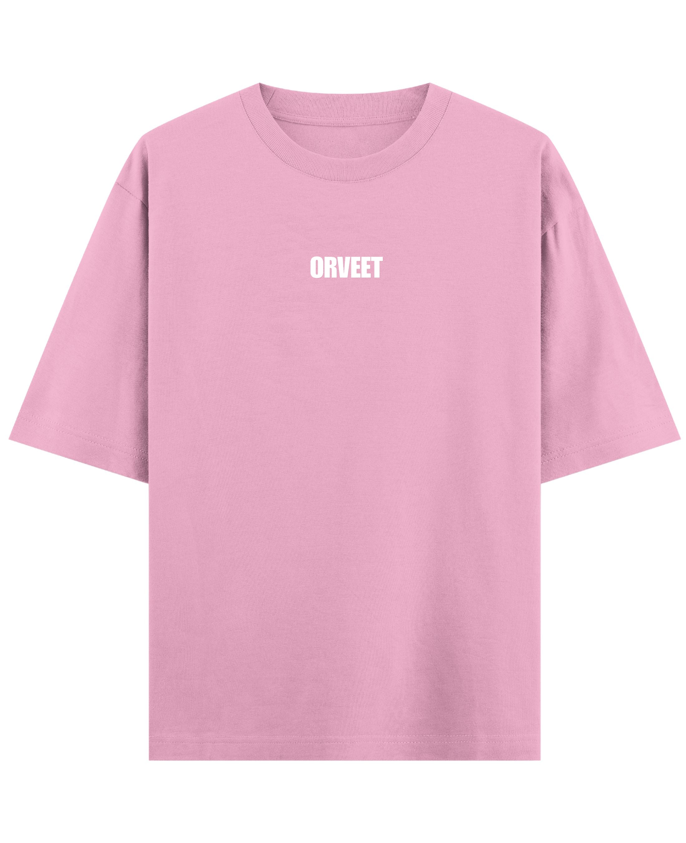 Baby Pink Oversized T-Shirt Front Design